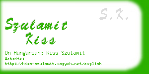 szulamit kiss business card